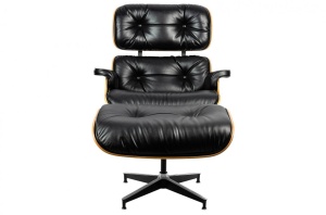 FOTOLIU EXCLUSIVIST CU TABURET, LOUNGE HM SOFT PREMIUM, NEGRU, PIELE NATURALA SI LEMN DE NUC, STIL MODERN - Img 5