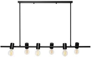 Lampă de tavan din metal, negru industrial APP480-6CP
