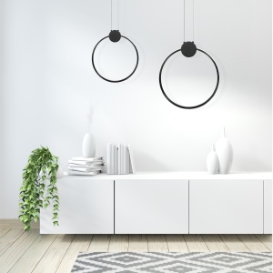 Lampă de tavan LED APP1398-CP BLACK 50cm - Img 2