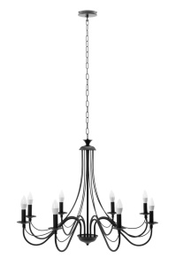 Lampă suspendată de tavan neagra rustica APP648-8CP