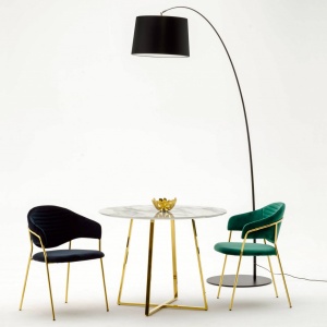 LAMPADAR CLEO, NEGRU, DIN METAL SI FIBRA DE STICLA, STIL MODERN, B2 - Img 3