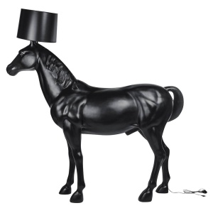 LAMPADAR KON HORSE 2 UP, NEGRU, DIN RASINA, ABS SI TEXTIL, STIL MODERN, B2 - Img 2
