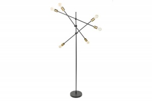 LAMPADAR, VARIATION, COD 40776, METAL NEGRU/AURIU, ASPECT MODERN - Img 6