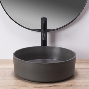 LAVOAR REA ARENA, MONTAJ PE BLAT, GRI MAT, 36CM, DIN CERAMICA, CALITATE SUPERIOARA, REA - Img 3