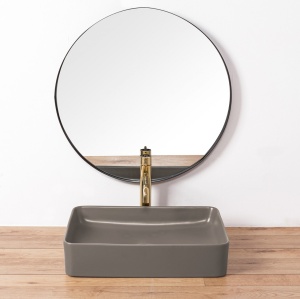 LAVOAR REA AVIA, 50CM, GRI MAT, MONTAJ PE BLAT, DESIGN DEOSEBIT, CALITATE SUPERIOARA, REA