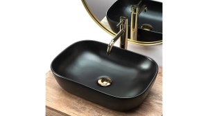 LAVOAR REA BELINDA, 46 CM, NEGRU MAT, DIN CERAMICA, CALITATE SUPERIOARA - Img 3