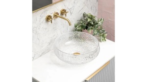 LAVOAR REA ICE, CRISTAL, TRANSPARENT, 40 CM, DIN STICLA, CALITATE SUPERIOARA
