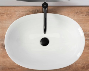 LAVOAR REA ROMA, 56 CM, ALB, MONTAJ PE BLAT, CALITATE SUPERIOARA, REA - Img 4