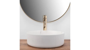 LAVOAR REA SAMI, MARBLE MAT, 36 CM, EFECT DE MARMURA ALBA MATA, DIN CERAMICA, CALITATE SUPERIOARA - Img 2
