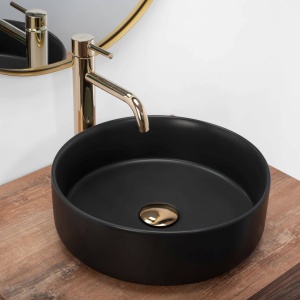 LAVOAR REA SAMI, NEGRU MAT, 36CM, DIN CERAMICA, CALITATE SUPERIOARA, REA - Img 2