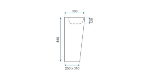 LAVOAR STATIV DARIA, 84 CM, ALB, DIN CERAMICA, CALITATE SUPERIOARA - Img 8