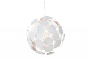 LUSTRA 70CM, INFINITY ALB/ARGINTIU, REALIZATA DIN METAL, COD 36227 - Img 6