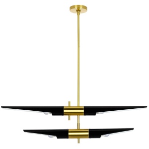 LUSTRA APOLLO 2, NEGRU/AURIU, CONFECTIONATA DIN METAL, STIL MODERN