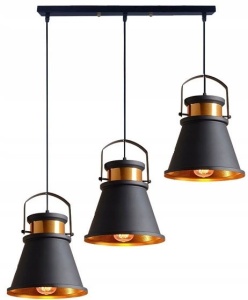 LUSTRA ASTI AAA BLACK/GOLD, 33x25/100 cm, NEGRU SI AURIU, DIN ALUMINIU DE INALTA CALITATE, STIL MODERN, TU