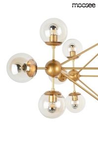 LUSTRA ASTRIFERO 15, CHIHLIMBAR, CONFECTIONATA DIN METAL SI STICLA, STIL MODERN - Img 3