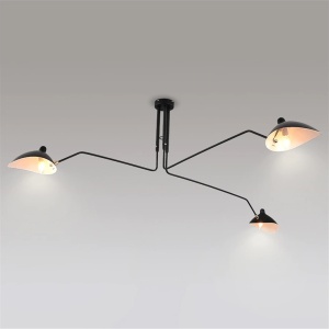 LUSTRA BLACK APP569-3C, DIAMETRU 120 MM, NEGRU, DIN OTEL SI METAL, STIL MODERN - Img 4