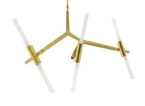 LUSTRA CANDELABR 6, DIN ALUMINIU, AURIE, STIL MODERN, B2