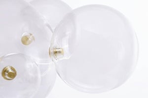 LUSTRA CAPRI 6, DIN METAL SI STICLA, AURIU/TRANSPARENT, STIL MODERN, B2 - Img 6