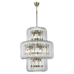 LUSTRA CHENNEA CLEAR TRANSPARENT, HL-0159, CONFECTIONATA DIN METAL SI STICLA SECURIZATA, STIL MODERN