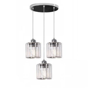 LUSTRA CRYSTAL SILVER APP510-3CPR, 12X13 cm, ARGINTIU, DIN METAL SI STICLA, STIL MODERN, TU - Img 2