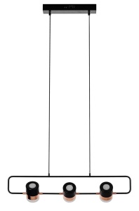 LUSTRA CU LED-URI BLINK 3, NEAGRA, DIN ALUMINIU SI PLASTIC OPAL, STIL MODERN - Img 4