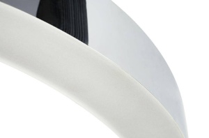 LUSTRA CU LED-URI RING 60, ARGINTIE, DIN METAL, STIL MODERN - Img 2
