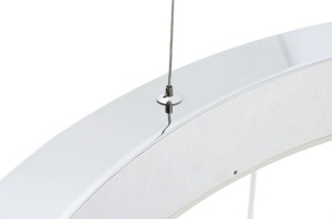 LUSTRA CU LED-URI RING 60, ARGINTIE, DIN METAL, STIL MODERN - Img 5