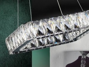 LUSTRA DIVA 854196N, DIN METAL, OTEL INOXIDABIL SI CRISTALE FATETATE, STIL MODERN, SCHULLER - Img 2