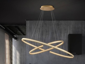 LUSTRA ELIPSE 652138B, CU BLUETOOTH, DIN METAL, ALUMINIU SI OPAL ACRILIC, STIL MODERN SCHULLER