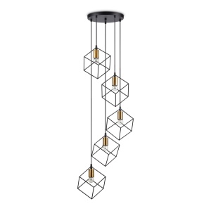 LUSTRA ICE SP5, NEGRU, DIN METAL, STIL MODERN