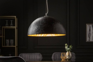 LUSTRA MODERNA 50CM, GLOW , COD 10717, STIL MODERN, REALIZATA DIN METAL IN NEGRU/AURIU