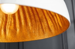 LUSTRA MODERNA 50CM, GLOW , COD 36318, STIL MODERN, REALIZATA DIN METAL IN ALB/AURIU - Img 3