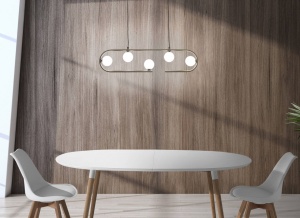 LUSTRA MODERNA, SHOW, COD 5089, STIL MODERN, REALIZAT DIN METAL SI STICLA - Img 8