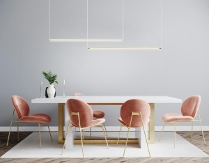 LUSTRA OMBRE LEVEL 100, ALBA, CONFECTIONATA DIN OTEL ALB, STIL MODERN