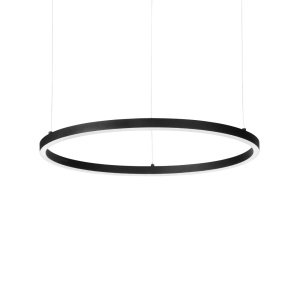 LUSTRA ORACLE SLIM ROUND SP D090, NEGRU MAT, DIN ALUMINIU SI POLICARBONAT, STIL MODERN