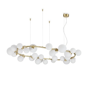 LUSTRA PERLAGE SP30, ALAMA/ALB, DIN METAL SI STICLA, STIL MODERN
