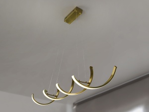 LUSTRA/PLAFONIERA DIDO, 116 CM, AURIU/OPAL, DIN METAL SI SILICON, STIL MODERN - Img 4