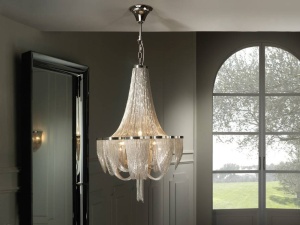 LUSTRA/PLAFONIERA MINERVA, 55 CM, CROM/NICHEL, DIN METAL, STIL MODERN