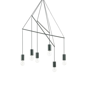 LUSTRA POP SP6, NEGRU MAT, DIN METAL, STIL INDUSTRIAL