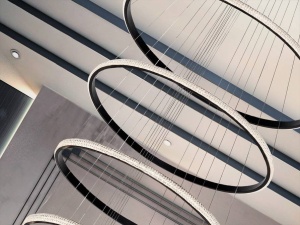 LUSTRA RING 80CM, DIN METAL, ALUMINIU SI ACRIL, STIL MODERN, SCHULLER - Img 2