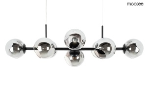 LUSTRA ROMEO BLACK NEAGRA, CONFECTIONATA DIN OTEL SI STICLA, STIL MODERN