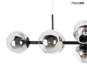 LUSTRA ROMEO BLACK NEAGRA, CONFECTIONATA DIN OTEL SI STICLA, STIL MODERN - Img 3