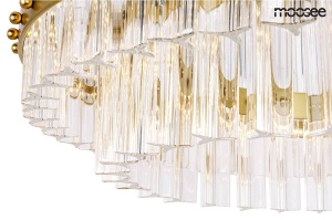 LUSTRA SATURNUS, AURIE 47 DUO, DIN OTEL SI CRISTAL, STIL MODERN - Img 5