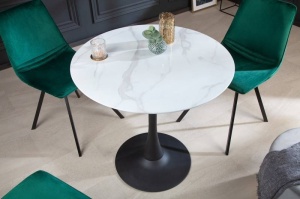 MASA BISTRO, LYON 80CM, DIN STICLA CU ASPECT MARMURA, COD 41524