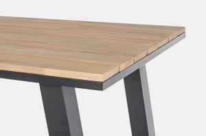 MASA DE GRADINA SKIPPER, NATURAL/ANTRACIT, CONFECTIONATA DIN ALUMINIU SI LMN NATURAL, STIL MODERN - Img 3