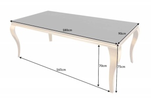 MASA DE SUFRAGERIE CLASICA 180CM, DIN METAL DE CULOARE AURIE SI STICLA, ARTIM GROUP SELECTION - Img 5