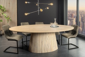 MASA DE SUFRAGERIE OVALA, ART DECO 220CM, LEMN DE MANGO, ARTIM GROUP SELECTION - Img 7