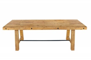 MASA DEOSEBITA, FINCA 240CM, LEMN MASIV, COD 43566, DESIGN INDUSTRIAL - Img 2
