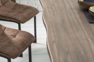 MASA DIN LEMN MASIV DE SALCAM, 160CM GENESIS GREY, COD 39789, STIL VINTAGE - Img 3