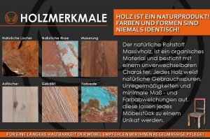MASA DINING, 120CM, DIN LEMN MASIV, LAGOS COD 20602, DESIGN VINTAGE - Img 6